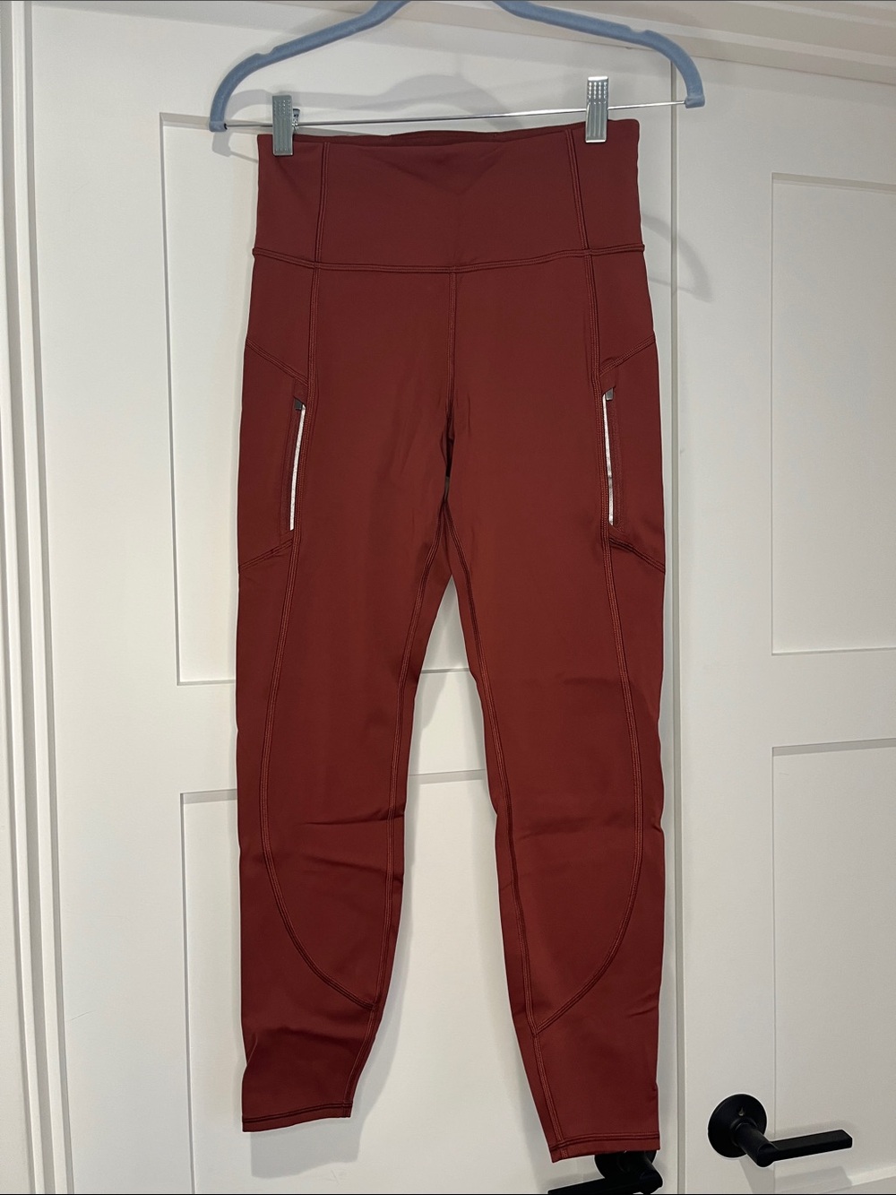 Athleta Rainier Tights Leggings Bundle in Red and Olive - Picture 2 of 5